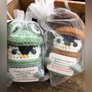 New Crocheted penguin duo